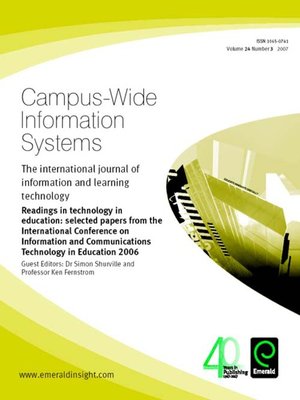 cover image of Campus-Wide Information Systems, Volume 24, Issue 3